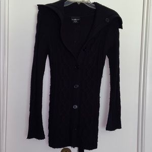 Long Black Cardigan, S